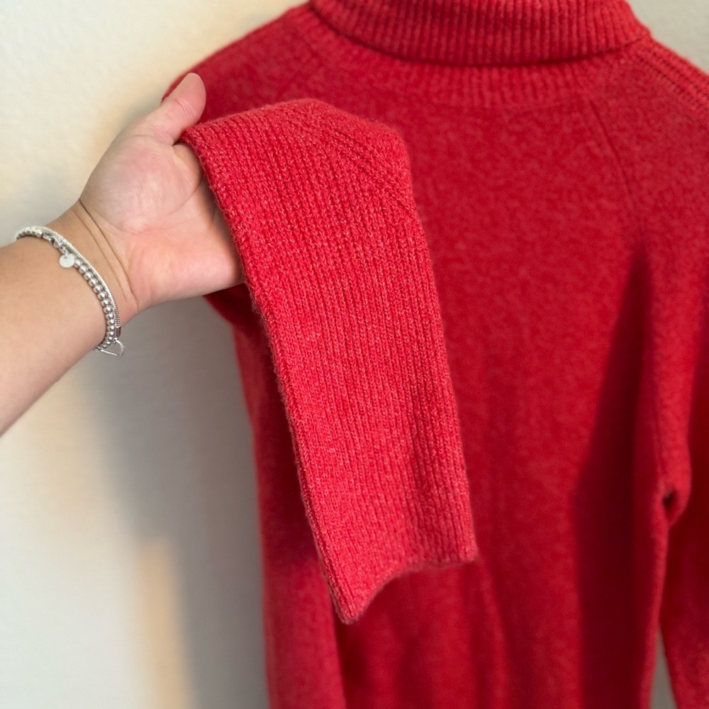A New Day Red Turtleneck Oversized Fit Cozy Sweater Women’s Size Medium - Picture 5 of 8